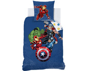 Marvel Avengers Dekbedovertrek, Team - 140 x 200 cm + 63 x 63 cm - Katoen