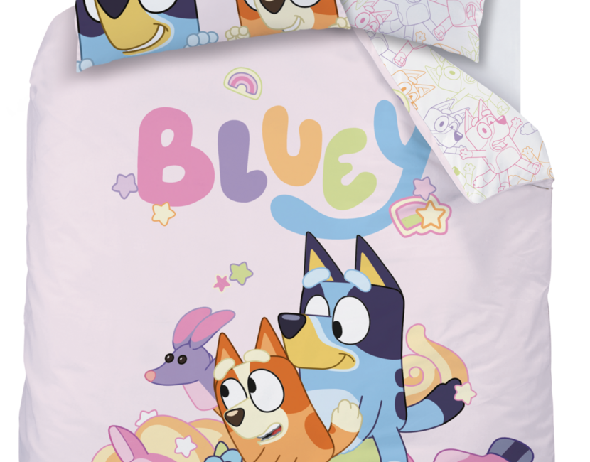 Bluey Dekbedovertrek Colorful - 140 x 200 + 63 x 63 cm - Katoen