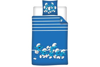 De Smurfen Dekbedovertrek Blue - Katoen - Gratis bezorgd