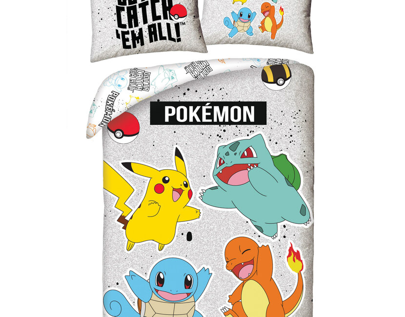 Pokemon Dekbedovertrek, Charmander - Eenpersoons - 140 x 200 + 70 x 90 cm - Polyester