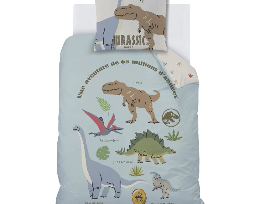 Jurassic World Dekbedovertrek Sicju - 140 x 200 + 63 x 63 cm - Katoen