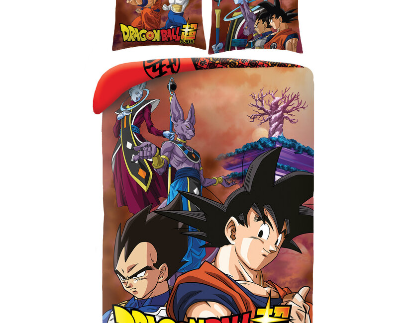 Dragon Ball Super Dekbedovertrek, King Kai - Eenpersoons - 140 x 200 + 70 x 90 cm - Polyester