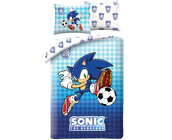 Sonic the Hedghog Dekbedovertrek, Voetbal - Eenpersoons - 140 x 200 + 70 x 90 cm - Polyester