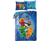 Lego Ninjago Dekbedovertrek, Mini-Fig - Eenpersoons - 140 x 200 + 70 x 90 cm - Polyester