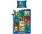 Minecraft Dekbedovertrek, Creepers - Eenpersoons - 140 x 200 + 70 x 90 cm  - Katoen