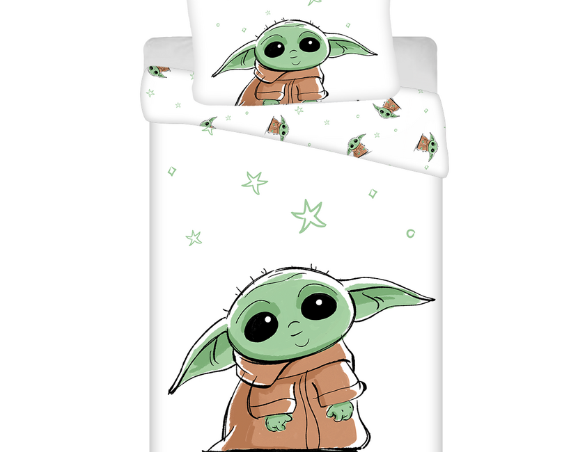 Dekbedovertrek Baby Yoda - 140 x 200 cm / 70 x 90 cm - Katoen