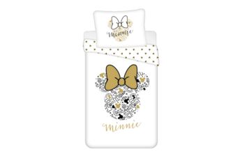 Disney Minnie Mouse Dekbedovertrek Gold - Katoen