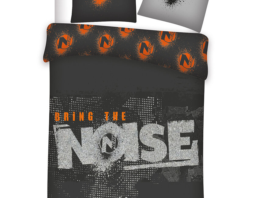 Nerf  Dekbedovertrek, Bring the Noise - 140 x 200 + 65 x 65 cm - Biologisch Katoen