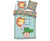 Fisher Price Dekbedovertrek, Hugs - 140 x 200 + 65 x 65 cm - Biologisch Katoen