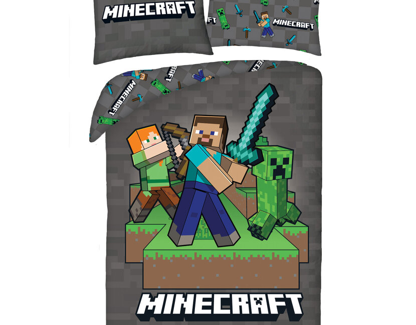 Minecraft Dekbedovertrek Sword - 140 x 200 + 70 x 90 cm - Polyester