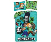Minecraft Dekbedovertrek Fight Mode - 140 x 200 cm  / 70 x 90 cm - Polyester