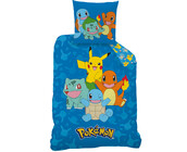 Pokémon Dekbedovertrek, Goodbye - Eenpersoons -140 x 200 + 63 x 63 cm - Katoen