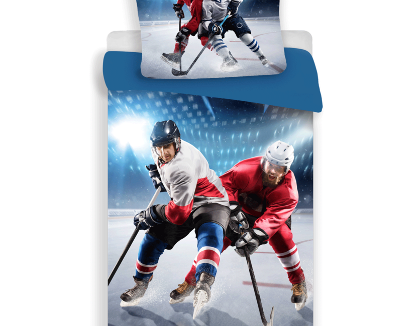 Sweet Home Dekbedovertrek, IJshockey - Eenpersoons - 140 x 200 + 70 x 90 cm  - Polyester