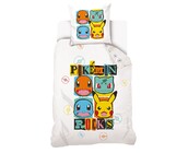 Pokémon Dekbedovertrek, Rocks - Eenpersoons - 140 x 200 + 70 x 90  cm - Katoen