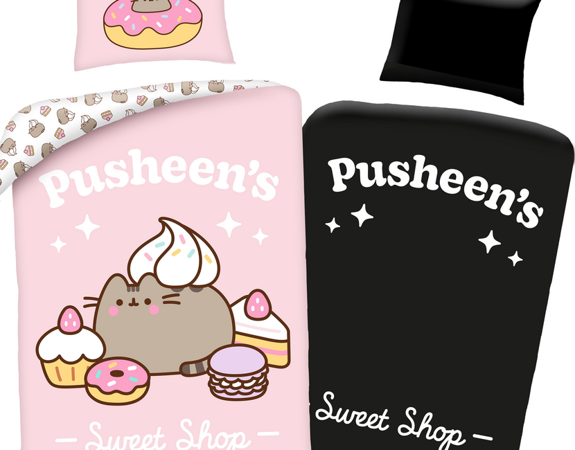 Pusheen Dekbedovertrek Glow in the Dark, Sweet - Eenpersoons - 140 x 200 + 70 x 90 cm  - Katoen