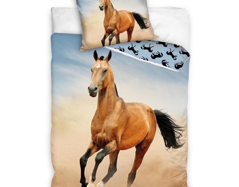 Animal Pictures Dekbedovertrek, Paard - 140 x 200 cm + 65 x 65 cm - Katoen