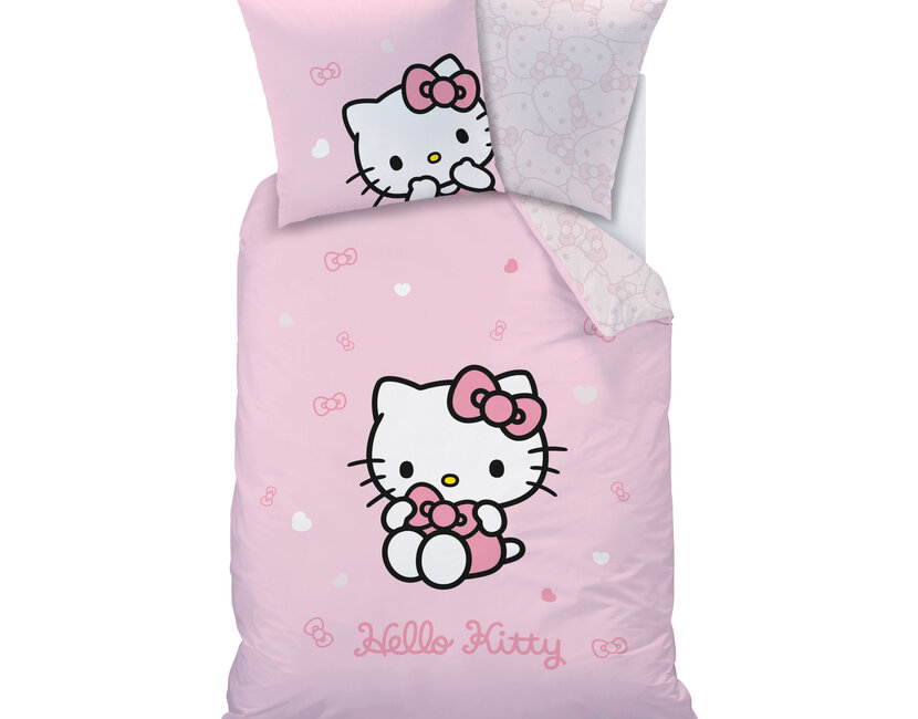 Hello Kitty Dekbedovertrek Cute - 140 x 200 + 63 x 63 cm - Katoen