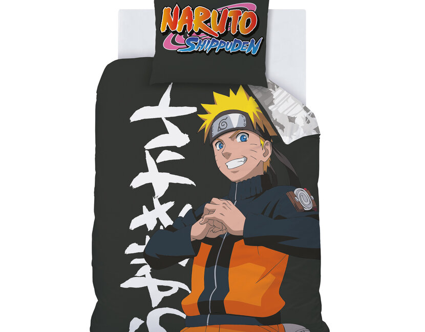 Naruto Dekbedovertrek, Uzumaki - 140 x 200 cm + 63 x 63 cm  - Katoen