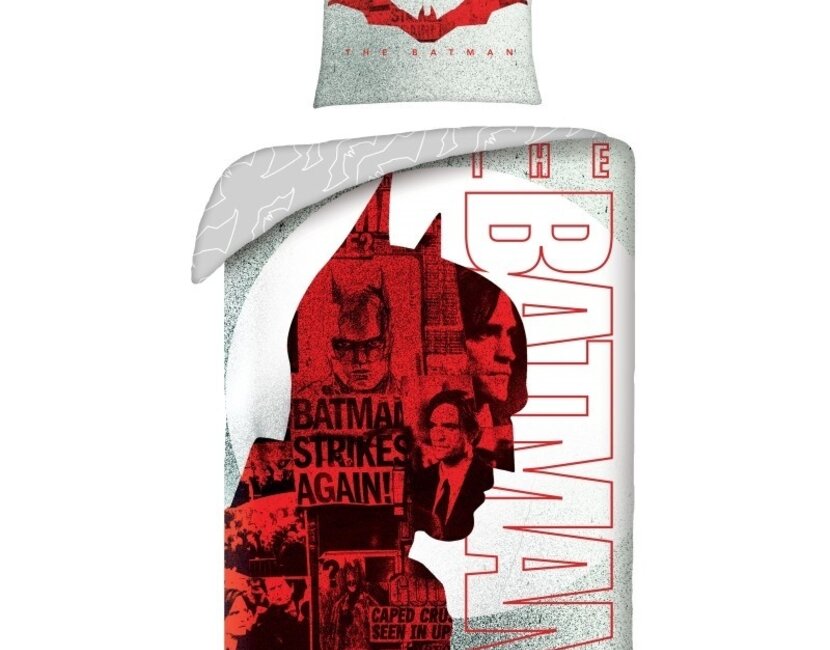 Batman Dekbedovertrek, Caped Crusader - 140x200 cm / 70 x 90 cm - Katoen