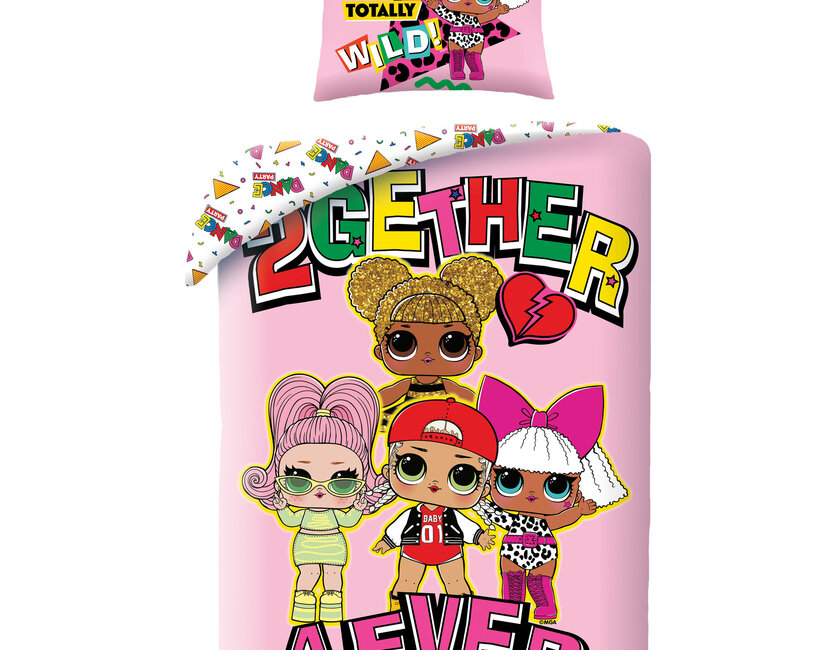 LOL Surprise! Dekbedovertrek, 2gether 4ever - 140 x 200 cm + 70 x 90 cm - Katoen