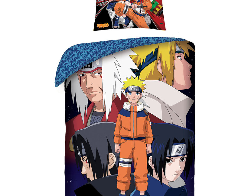 Naruto Dekbedovertrek, Konoha - Eenpersoons - 140 x 200 + 65 x 65 cm - Katoen