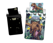 Jurassic World Dekbedovertrek, Roar Glow in the Dark - 140 x 200 cm + 70 x 90 cm - Katoen