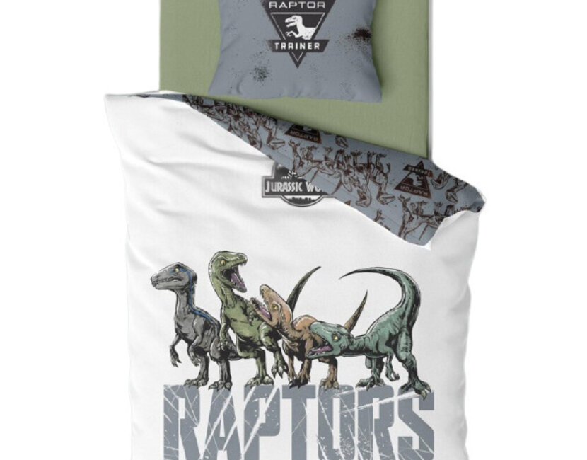 Jurassic World Dekbedovertrek Raptors in Training - 140 x 200 cm + 63 x 63 cm - Katoen