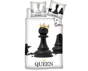 Schaak Dekbedovertrek Be Queen - 140 x 200 cm + 63 x 63 cm - Polyester