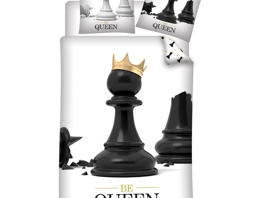 Schaak Dekbedovertrek Be Queen - 140 x 200 cm + 63 x 63 cm - Polyester