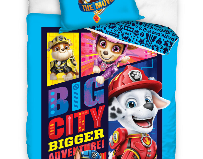 PAW Patrol Dekbedovertrek Big City - 140 x 200 cm + 65 x 65 cm - Katoen
