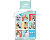 Animal Planet Dekbedovertrek Cute - Eenpersoons - 140 x 200 + 70 x 90 cm - Katoen