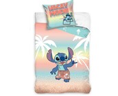 Disney Lilo & Stitch Dekbedovertrek, Vacay Mode - Eenpersoons - 140 x 200 + 60 x 70 cm - Katoen