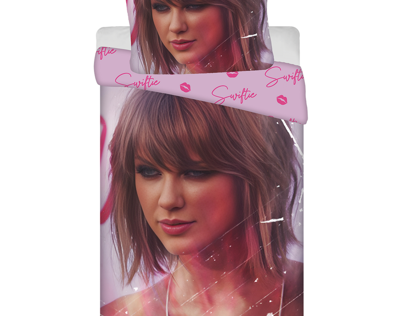 Taylor Swift Dekbedovertrek, Swiftie - Eenpersoons - 140 x 200 + 70 x 90 cm - Katoen