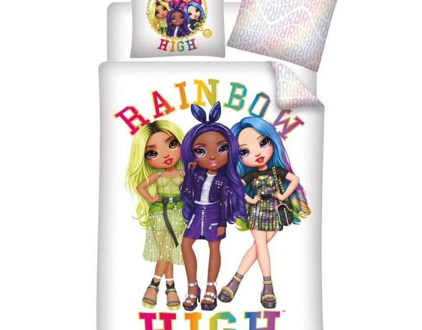 Rainbow High Dekbedovertrek, Pose - Eenpersoons - 140 x 200 + 63 x 63 cm - Polyester