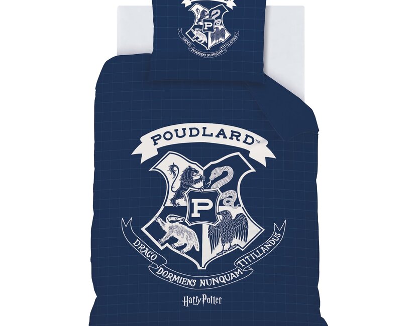 Harry Potter Dekbedovertrek, Preppy - 140x200cm + 63x63cm - Katoen