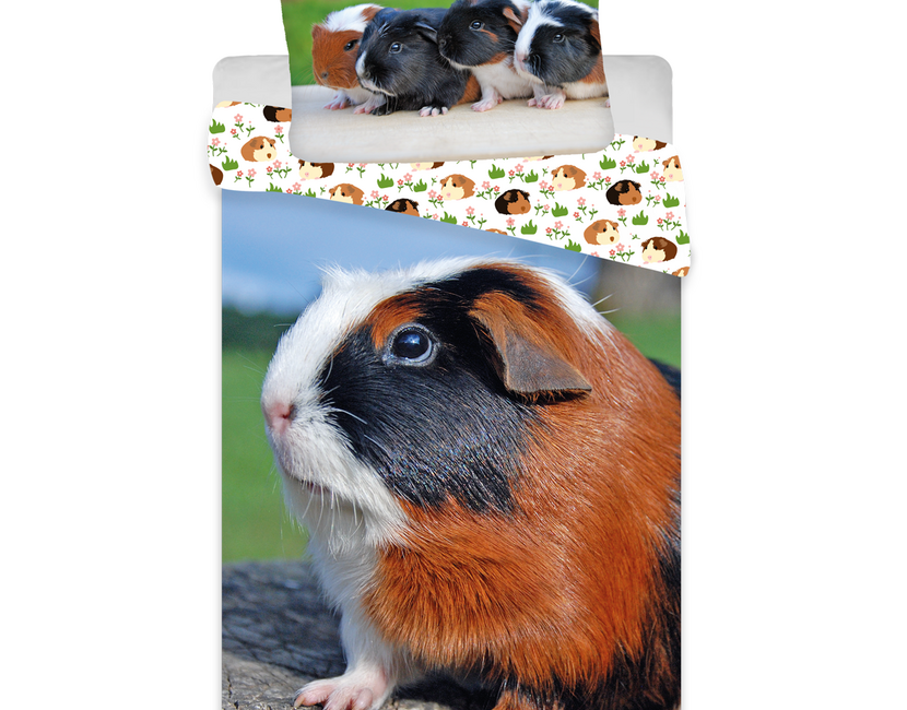 Animal Pictures Dekbedovertrek, Cavia - 140 x 200 cm + 70 x 90 cm - Katoen