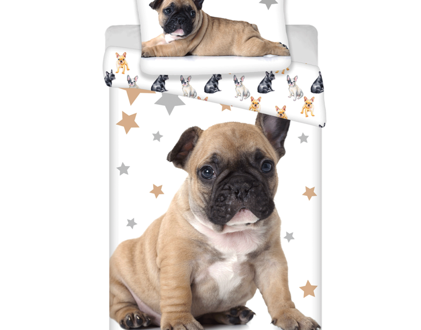 Animal Pictures Dekbedovertrek French Bulldog - 140 x 200 + 70 x 90 cm - Katoen