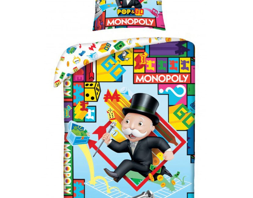 Monopoly Dekbedovertrek - 140 x 200 + 70 x 90 cm - Katoen
