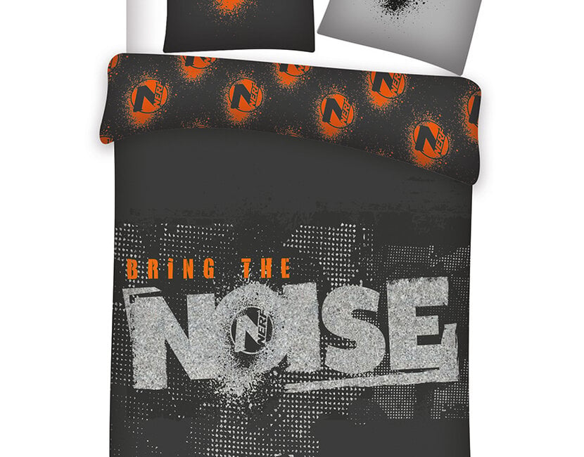 Nerf  Dekbedovertrek, Bring the Noise - 140 x 200 + 65 x 65 cm - Biologisch Katoen
