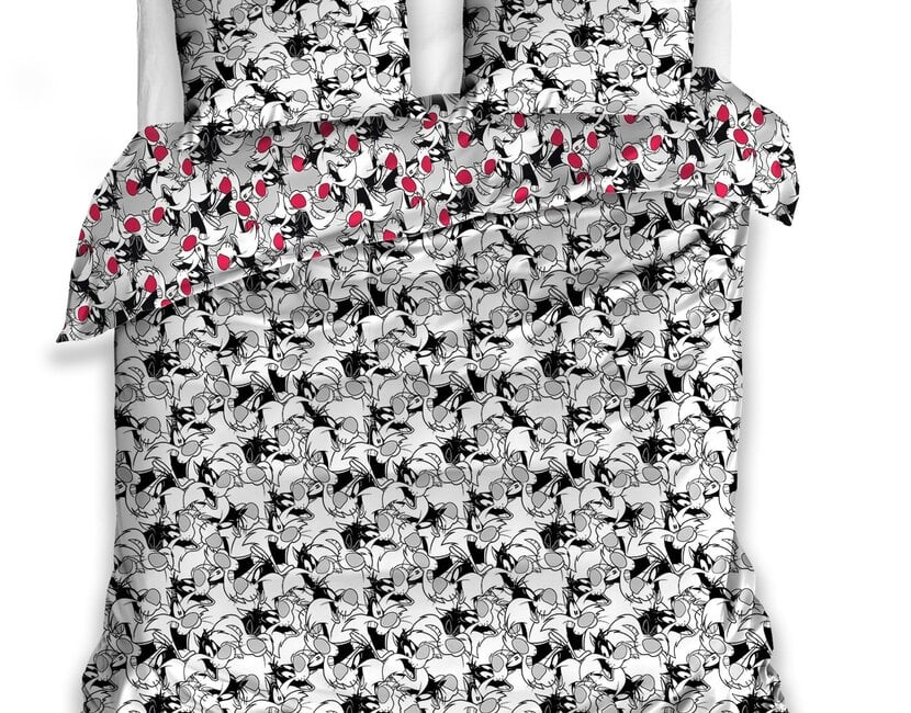 Looney Tunes Dekbedovertrek, Sylvester - 140 x 200 + 70 x 90 cm - Katoen