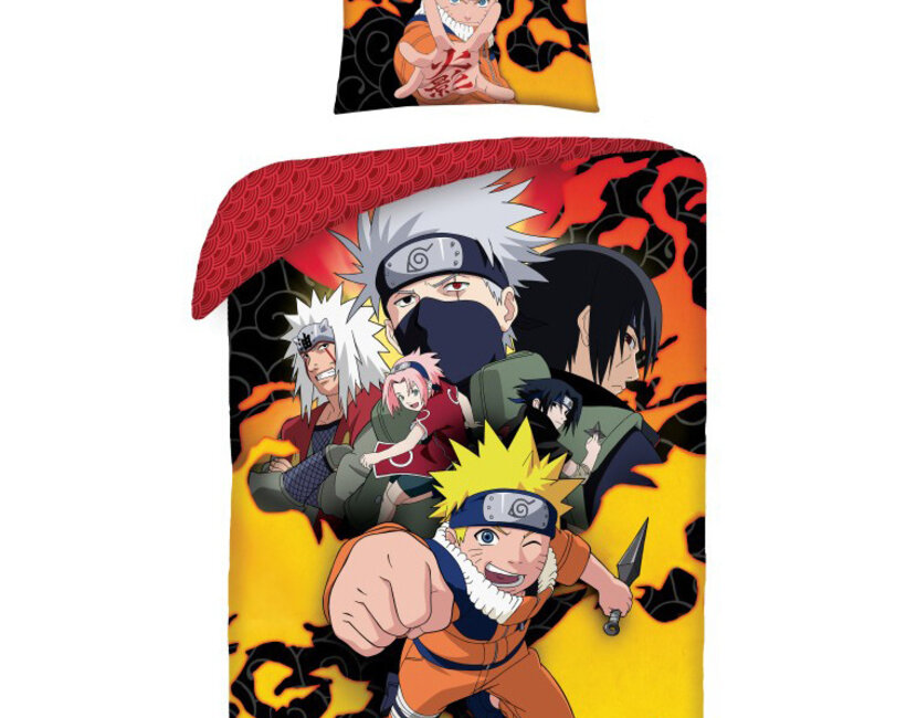 Naruto Dekbedovertrek,  Squad - 140 x 200 cm + 70 x90 cm - Katoen