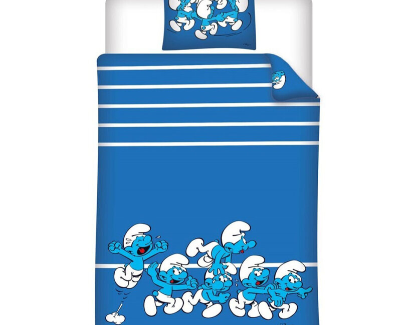 De Smurfen Dekbedovertrek Blue - Katoen - Gratis bezorgd