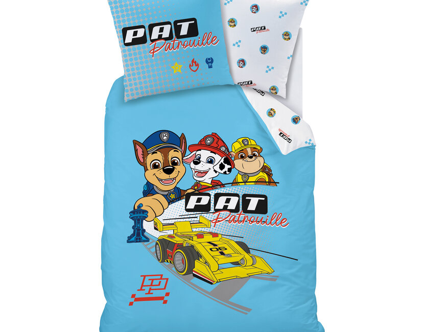 Paw Patrol Dekbedovertrek Car - 140 x 200 + 63 x 63 cm - Katoen