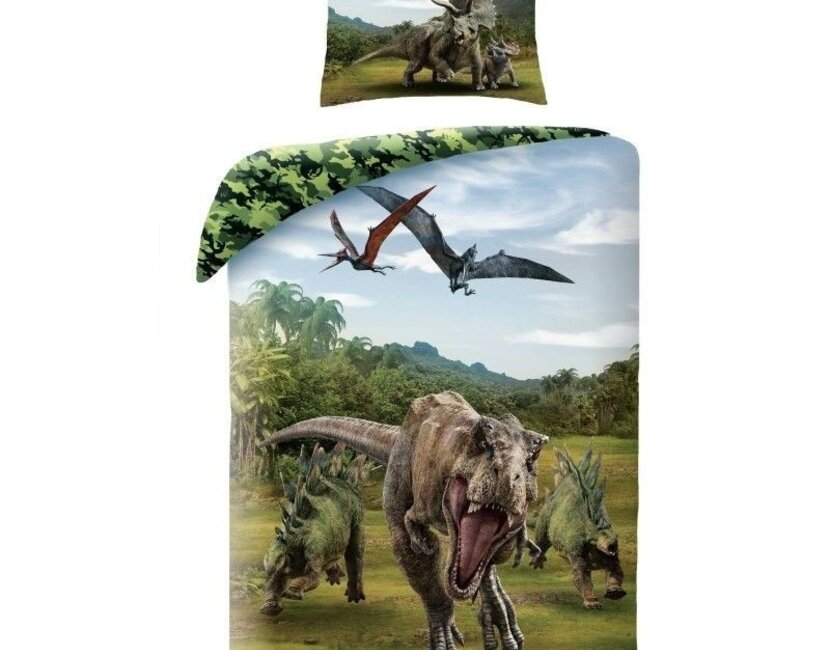 Jurassic World Dekbedovertrek Camo - Katoen - Gratis bezorgd