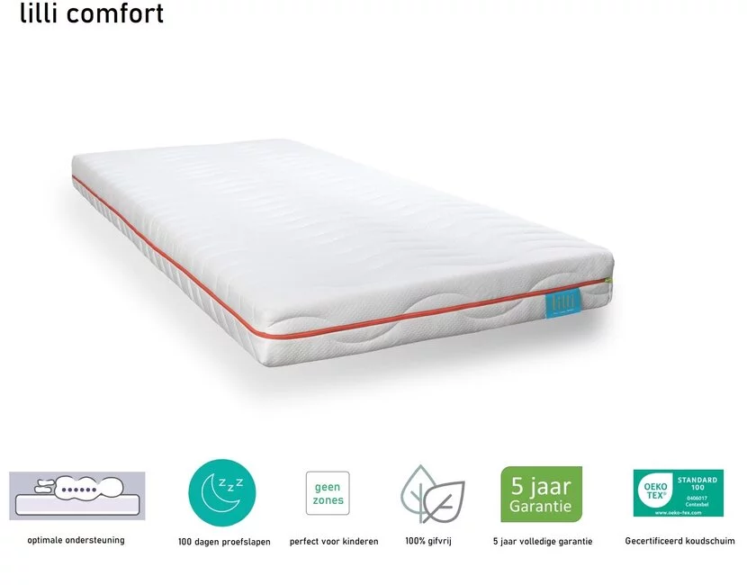 Matras onderschuifbed / slaaplade 90x190 Lilli Comfort - Kies zelf de dikte