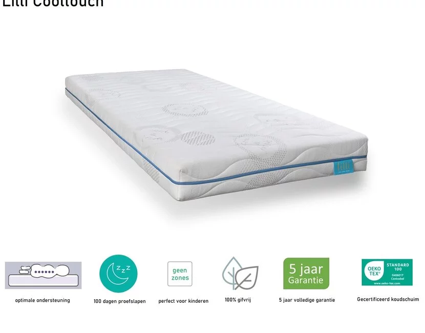 Matras onderschuifbed / slaaplade 90x190 Lilli Cooltouch - Kies zelf de dikte