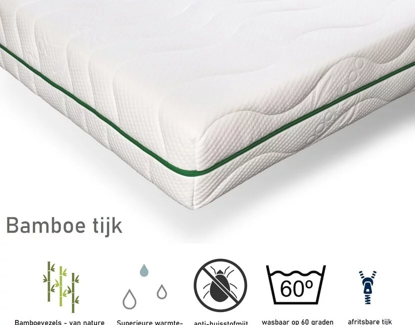 Matras onderschuifbed / slaaplade 90x190 Lilli Bamboe - Kies zelf de dikte