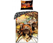 Attack on Titan Dekbedovertrek, Eren - 140 x 200 cm + 70 x 90 cm - Katoen