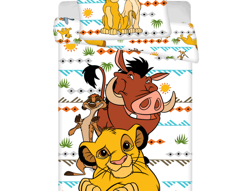 Disney The Lion King Dekbedovertrek, Africa - Eenpersoons - 140 x 200 + 70 x 90 cm - Katoen