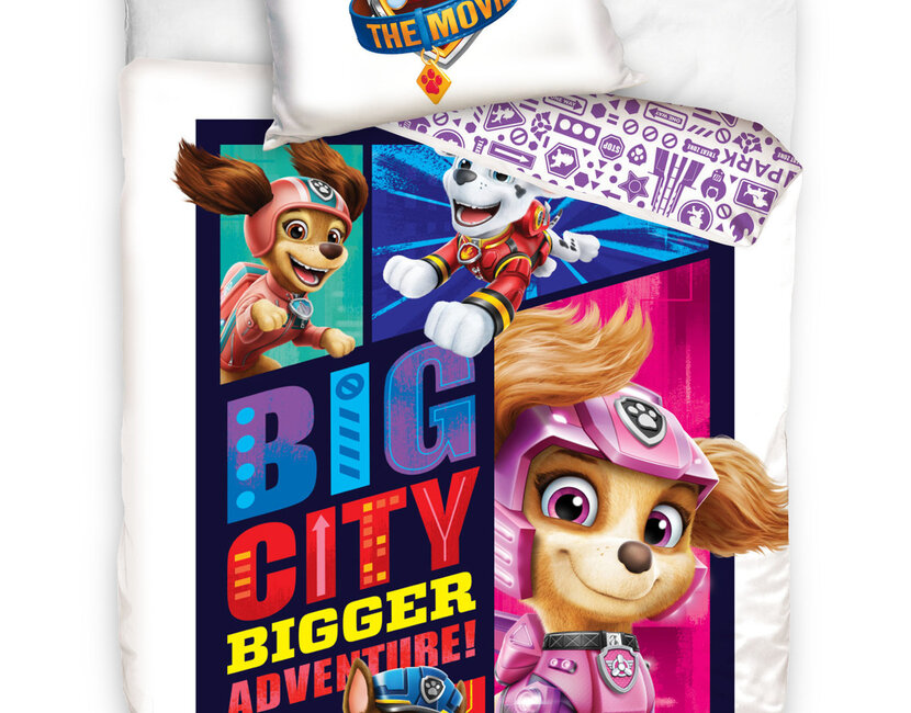 PAW Patrol Dekbedovertrek Big City - 140 x 200 cm + 60 x 70 cm - Katoen